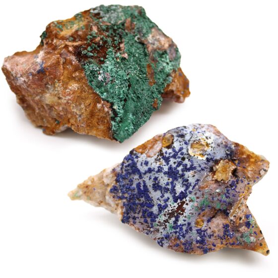 Mineralspecimens – azurit + malakit (ca. 20 stk) - Billede 1