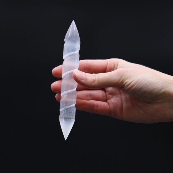 Selenit spiralstav – 16 cm (spids i begge ender) - Billede 2