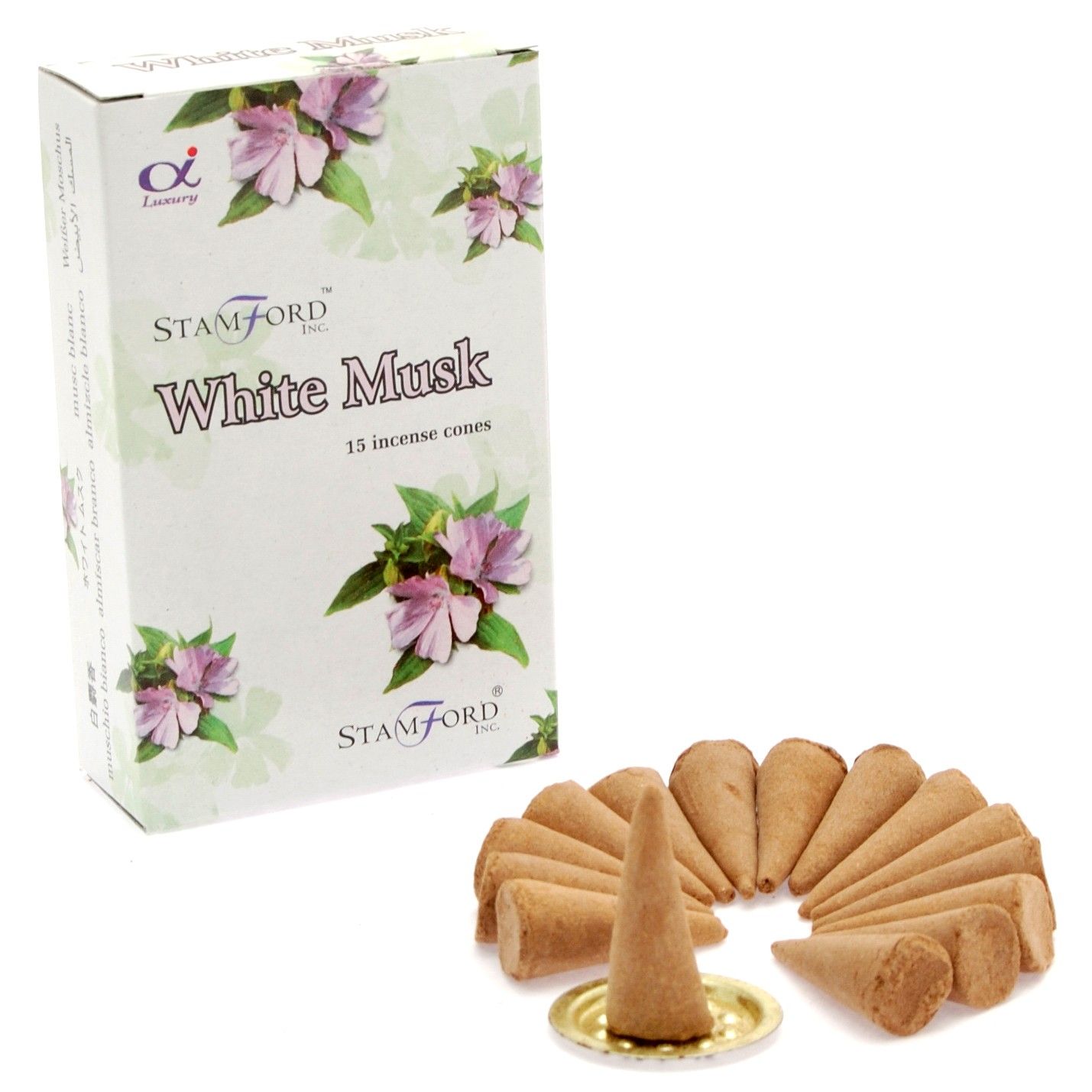Stamford Premium røgelseskegler – White Musk