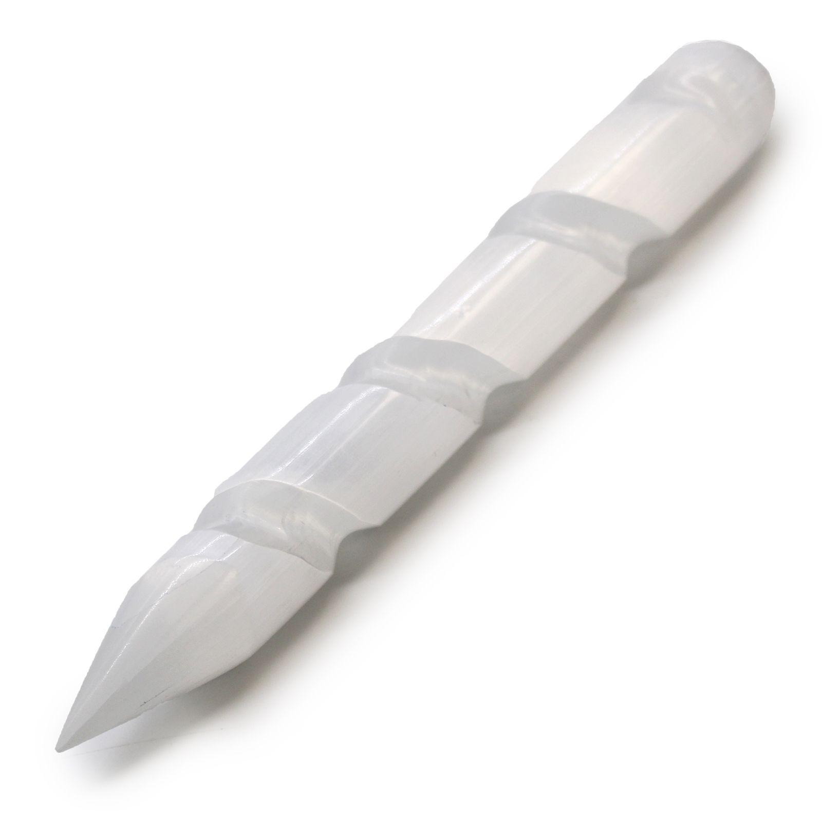 Selenit spiralstav – 16 cm (spids i den ene ende)