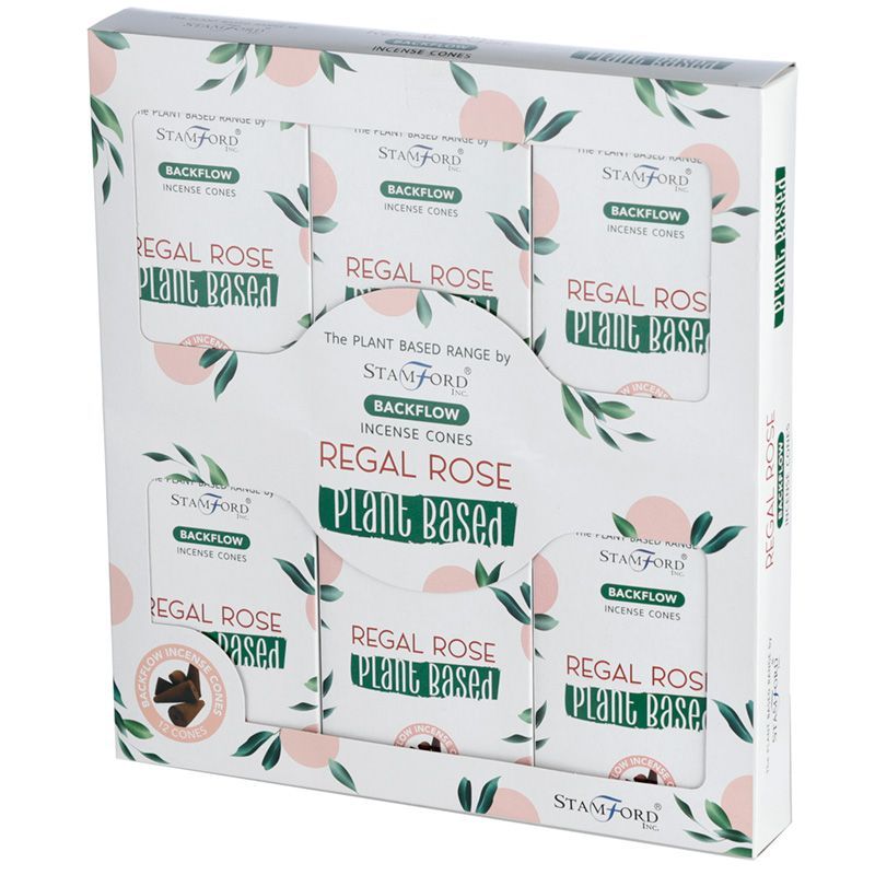 Stamford Plant Based backflow røgelseskegler – Regal Rose