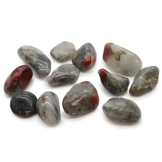 Mellemstore afrikanske tromlesten – Bloodstone (sephtonite)