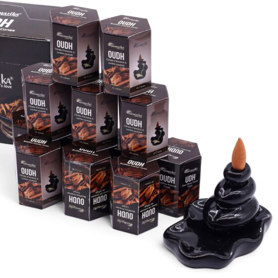 Backflow røgelseskegler – Oudh (10 stk) - Billede 2