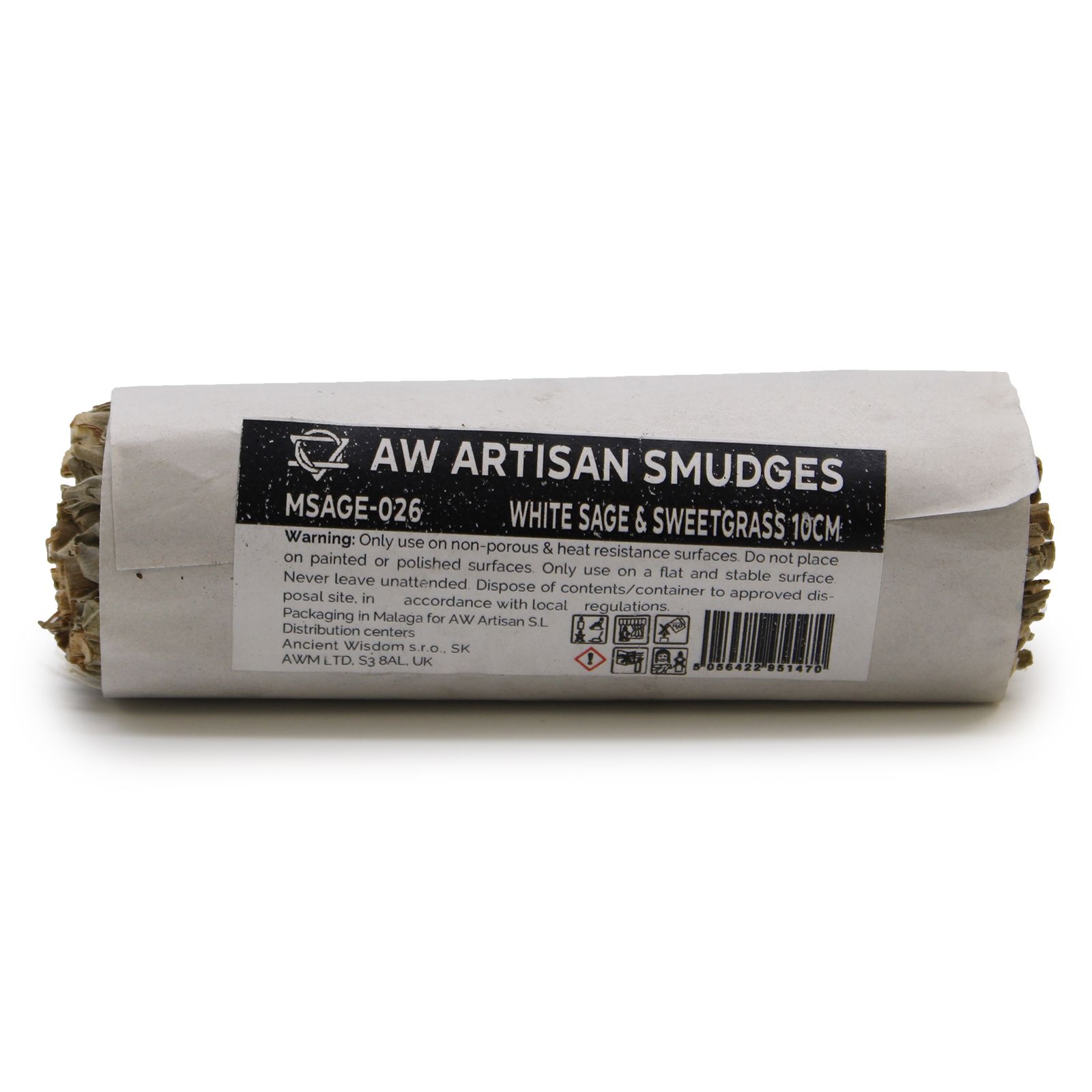 Ancient Wisdom smudge stick – White Sage & Sweetgrass (10 cm)