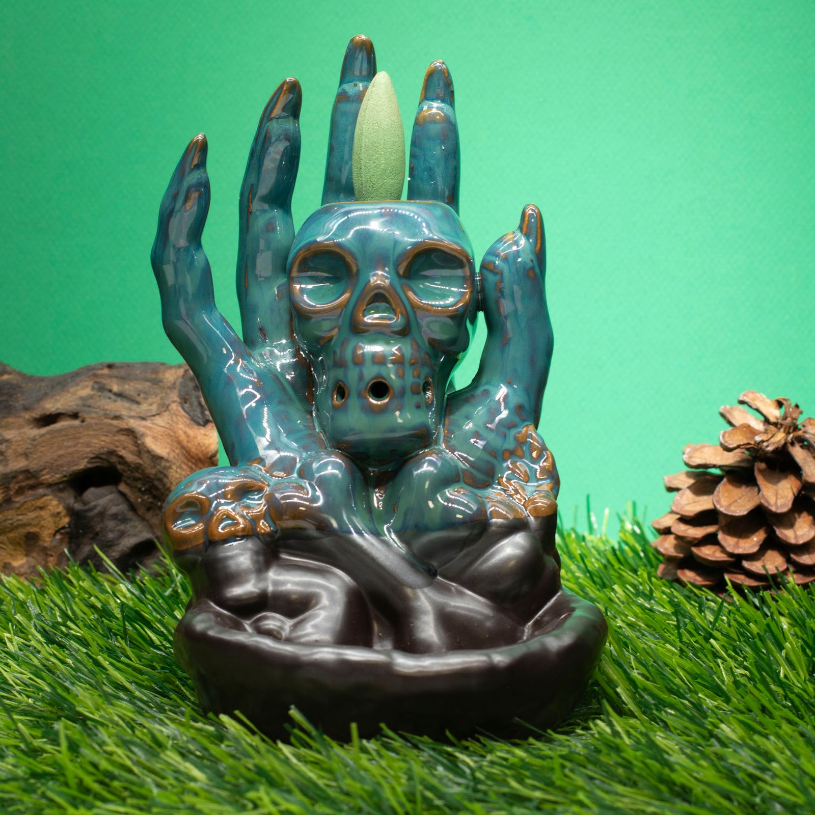 Backflow røgelsesbrænder – Skull In Hand