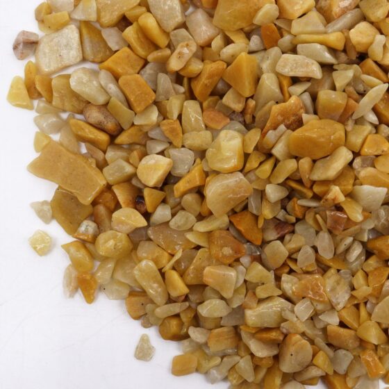 Gylden kvarts fliser – 1 kg - Billede 3