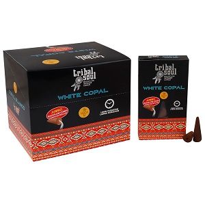 Tribal Soul backflow røgelseskegler – White Copal