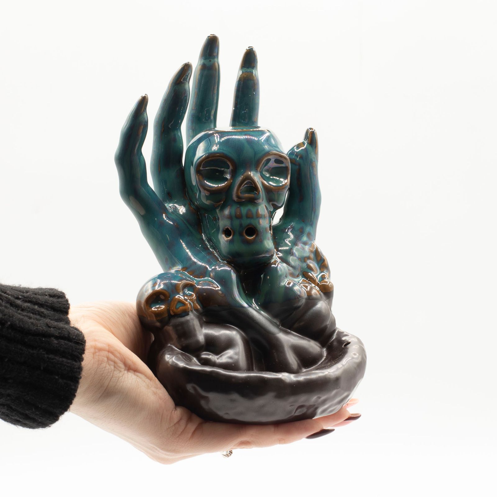 Backflow røgelsesbrænder – Skull In Hand