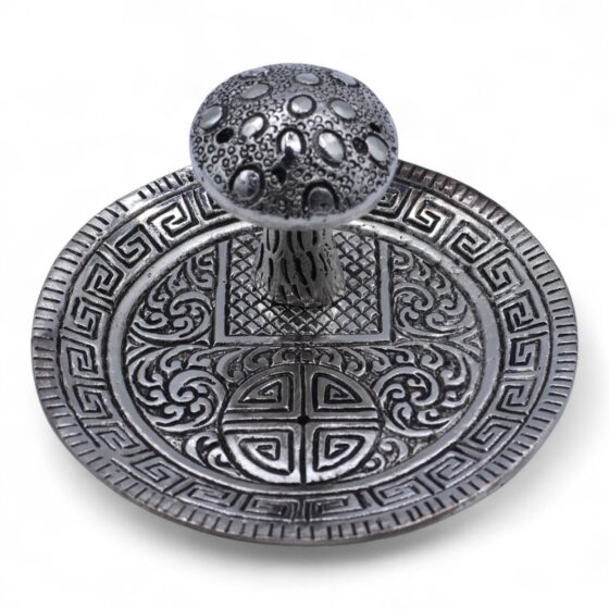 Mushroom Plate røgelsesholder – Silver Effect - Billede 1