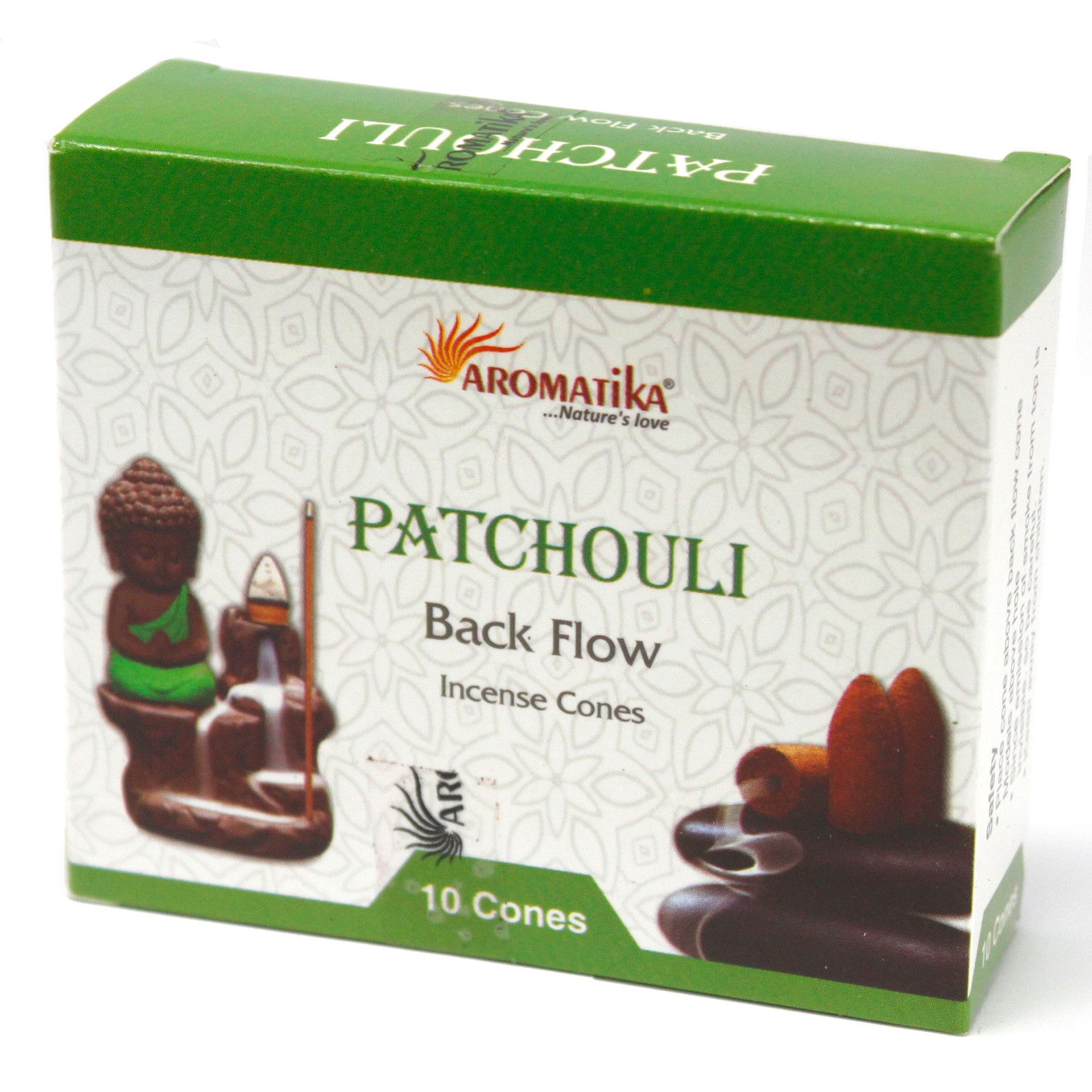 Aromatika backflow røgelseskegler – Patchouli