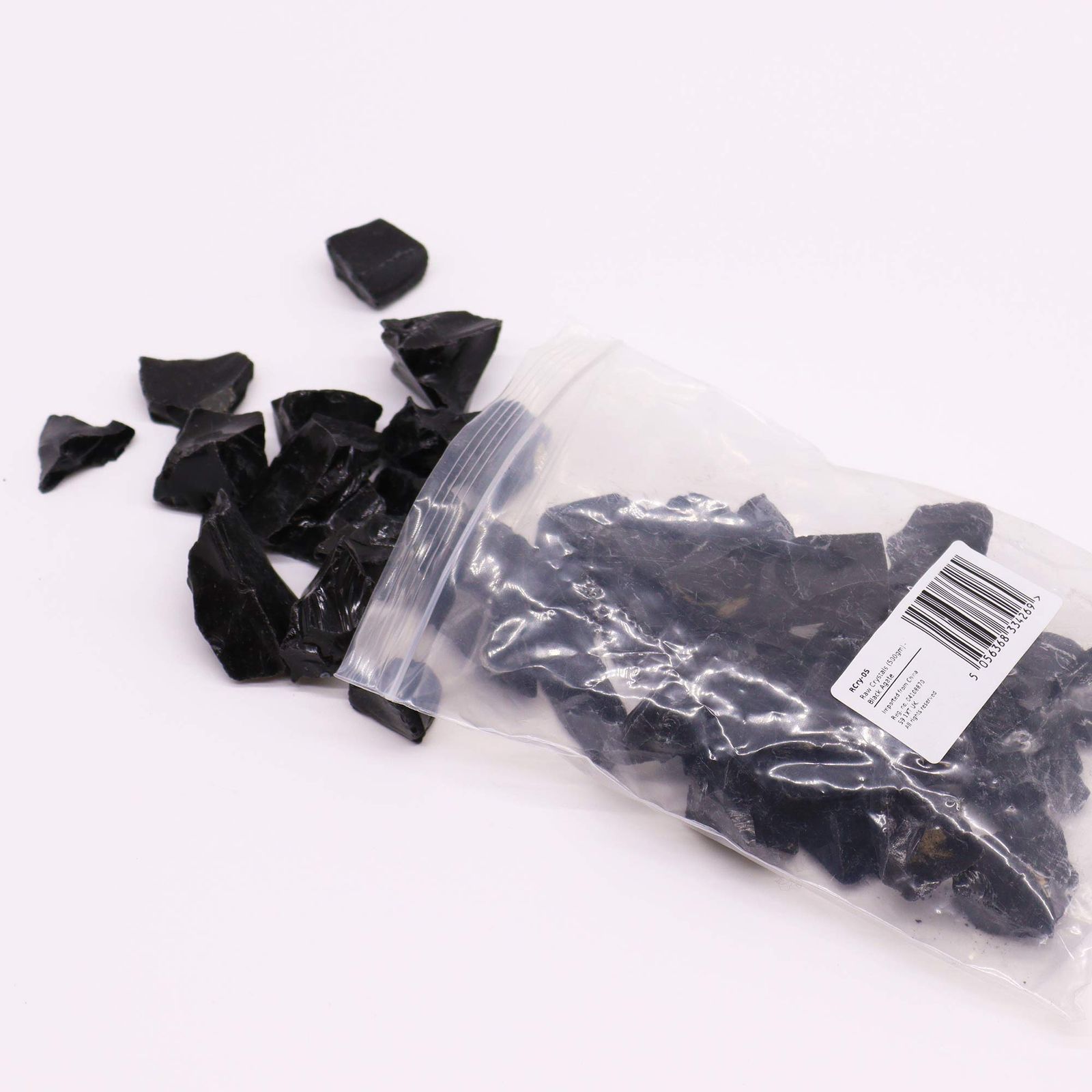 Rå krystaller – Sort obsidian (500 g)