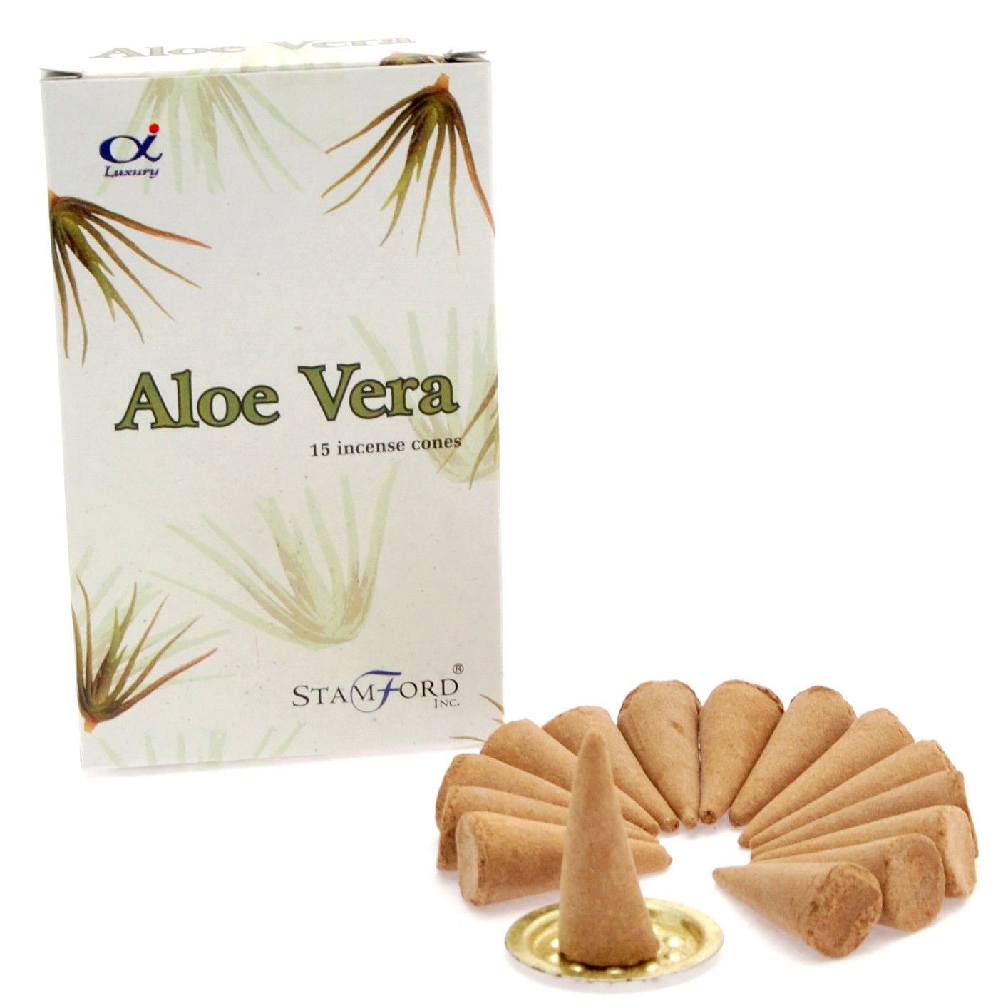 Stamford Premium røgelseskegler – Aloe Vera
