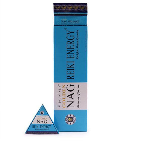 Golden Nag backflow røgelseskegler – Reiki Energy Jumbo (42 g) - Billede 1