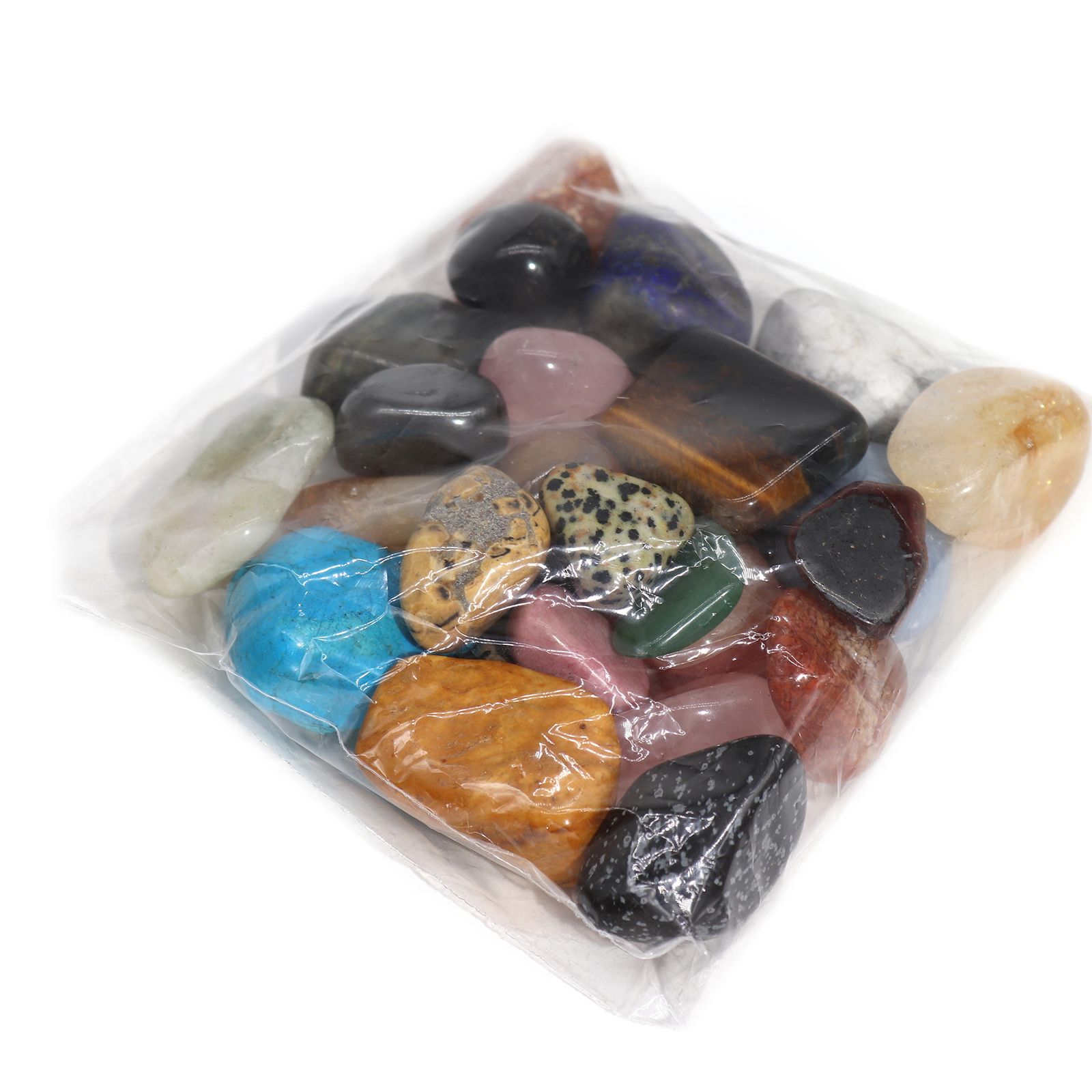 Blandede tromlesten lucky dip – 0,5 kg (ca. 25 sten)
