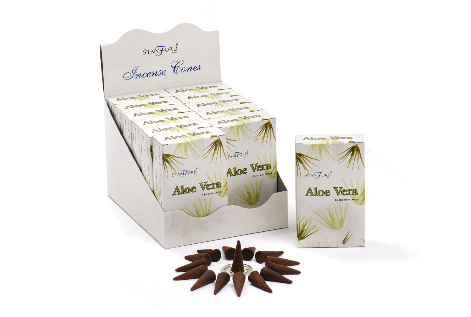 Stamford Premium røgelseskegler – Aloe Vera