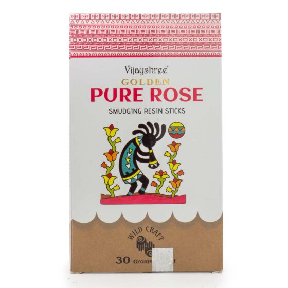 Golden Smudging Resin røgelsespinde – Ren Rose - Billede 2