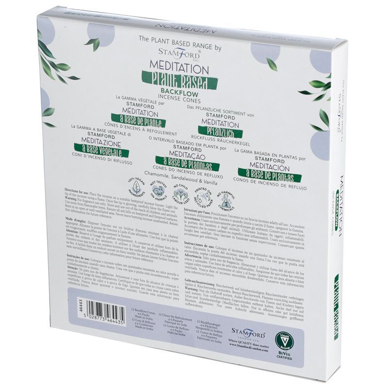 Stamford Plant Based backflow røgelseskegler – Meditation
