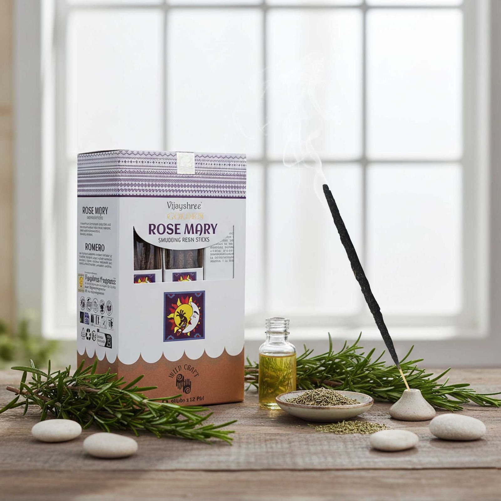 Golden Smudging Resin røgelsespinde – Rosmarin
