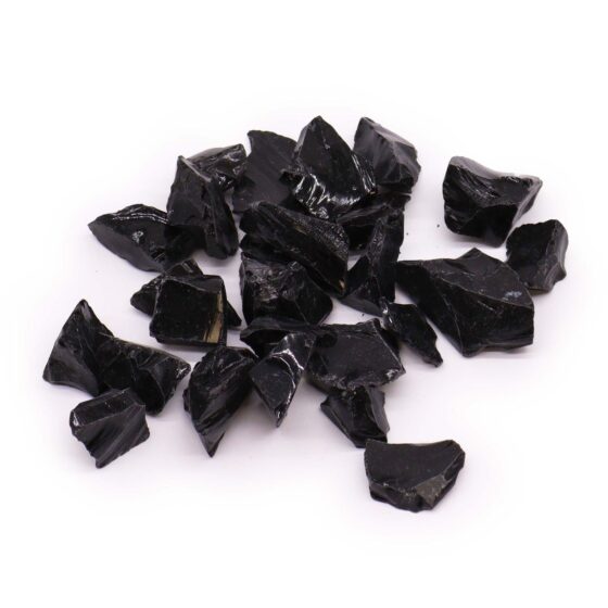 Rå krystaller – Sort obsidian (500 g) - Billede 1