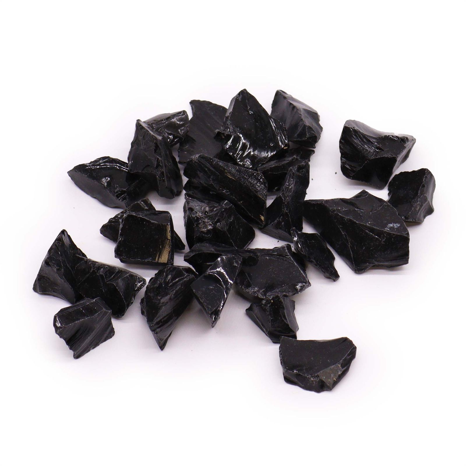 Rå krystaller – Sort obsidian (500 g)