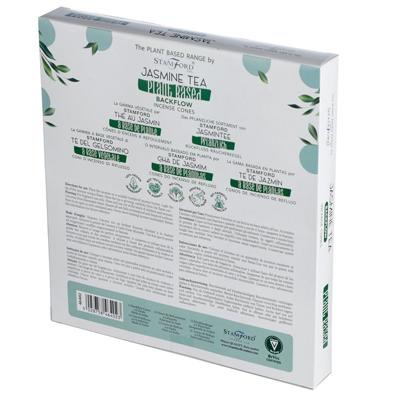 Stamford Plant Based backflow røgelseskegler – Jasmine Tea