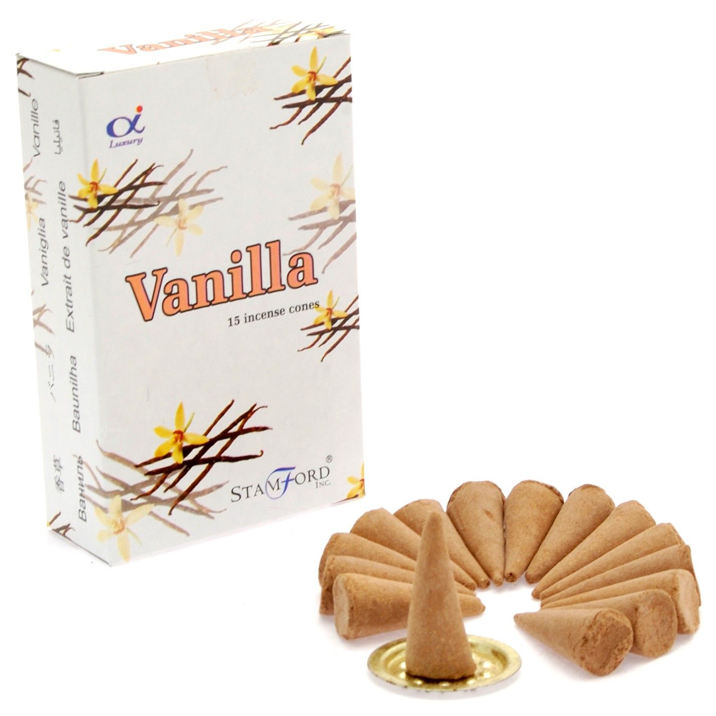 Stamford Premium røgelseskegler – Vanilla