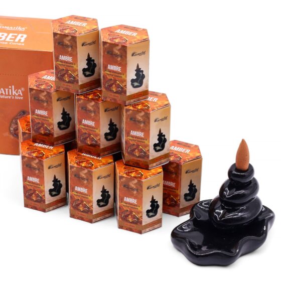 Backflow røgelseskegler – Amber (10 stk) - Billede 2