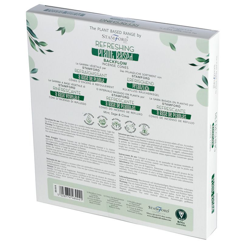 Stamford Plant Based backflow røgelseskegler – Refreshing