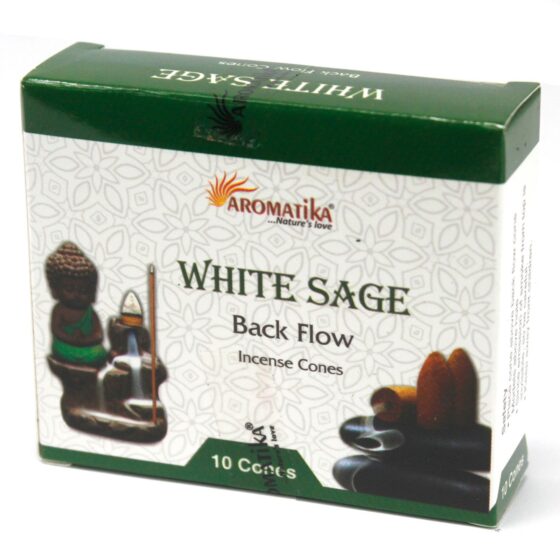 Aromatika backflow røgelseskegler – White Sage