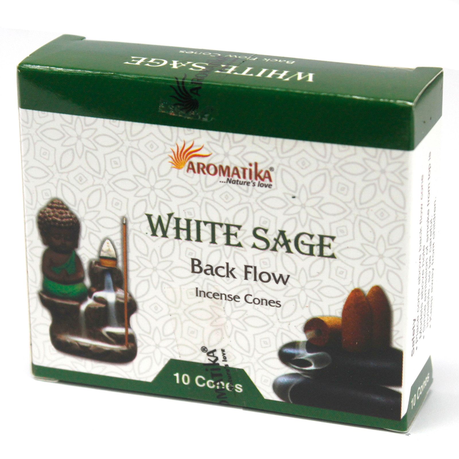 Aromatika backflow røgelseskegler – White Sage