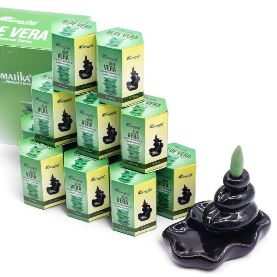 Backflow røgelseskegler – Aloe Vera (10 stk) - Billede 2