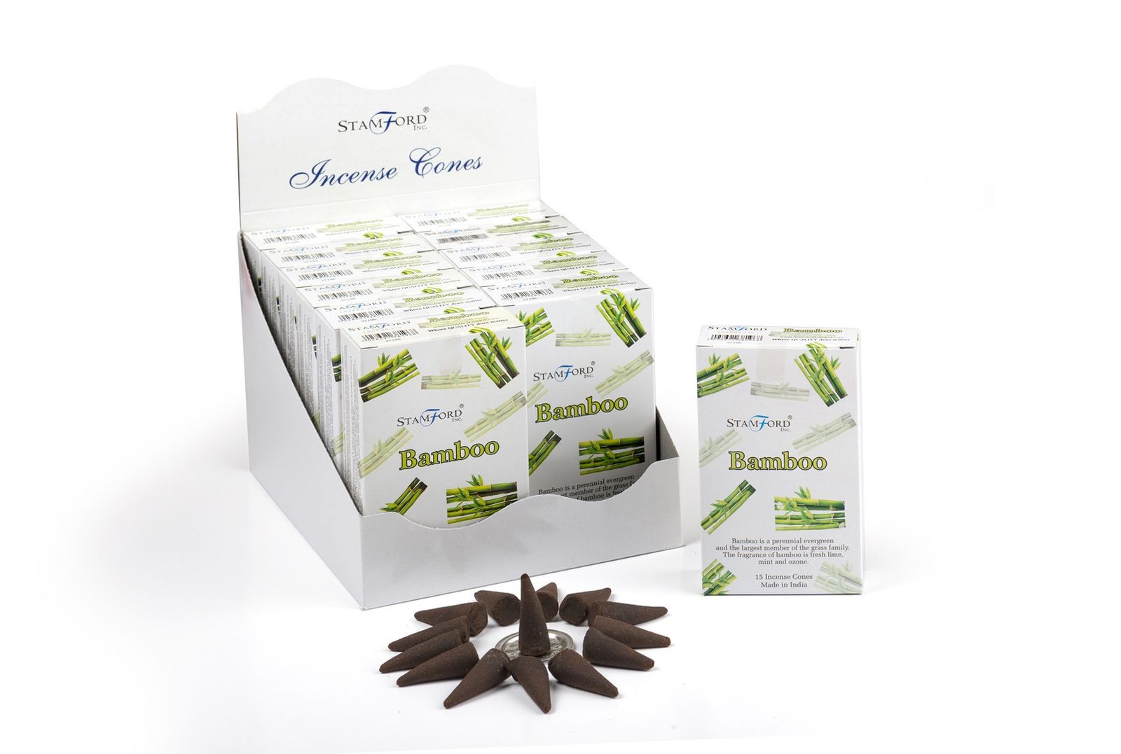 Stamford Premium røgelseskegler – Bamboo
