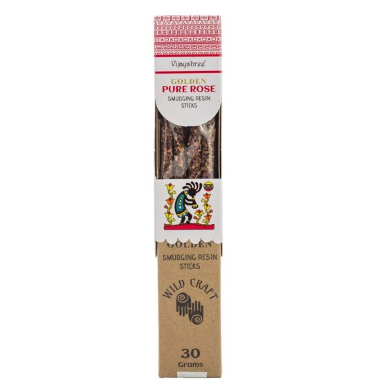Golden Smudging Resin røgelsespinde – Ren Rose - Billede 1