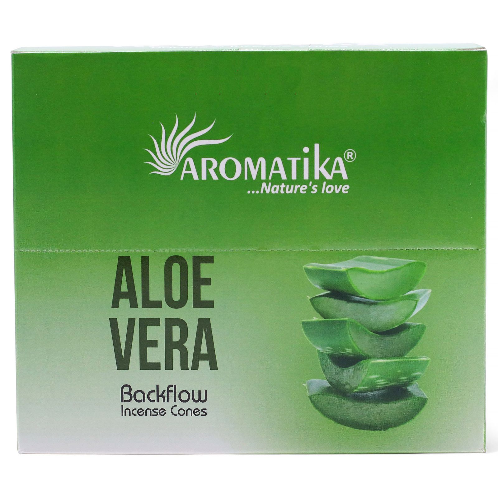 Backflow røgelseskegler – Aloe Vera (10 stk)