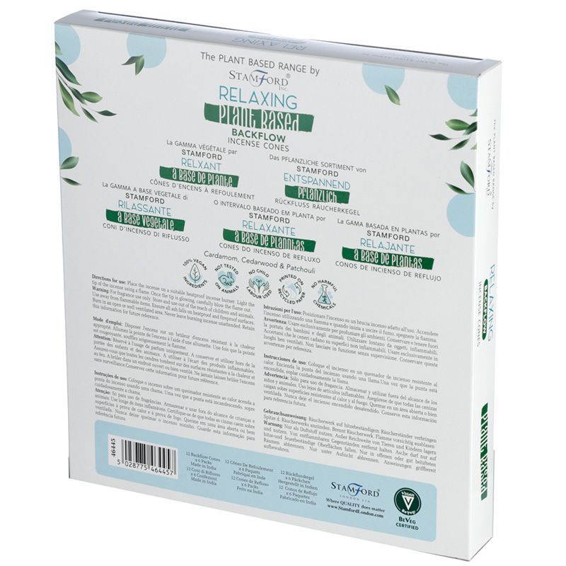 Stamford Plant Based backflow røgelseskegler – Relaxing