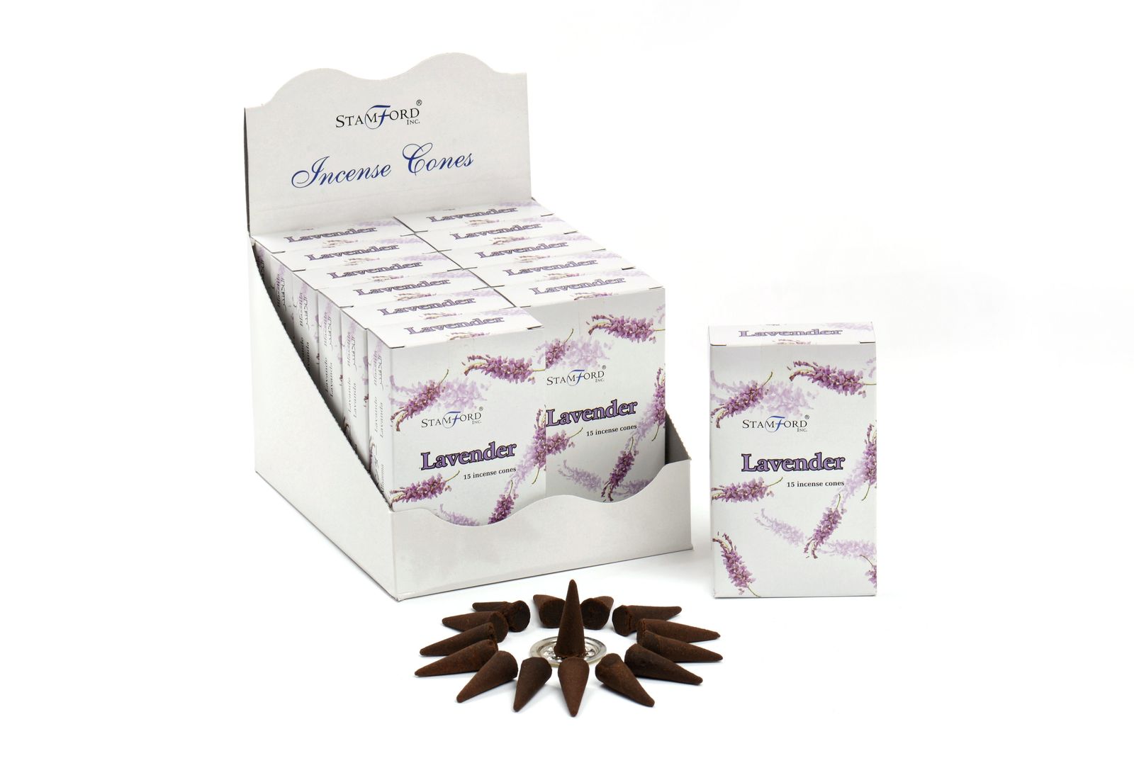 Stamford Premium røgelseskegler – Lavender