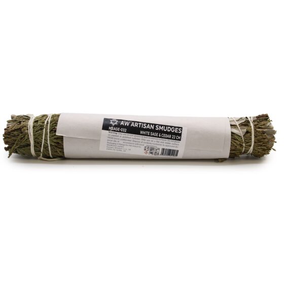 Ancient Wisdom smudge stick – White Sage & Cedar (22 cm) - Billede 2