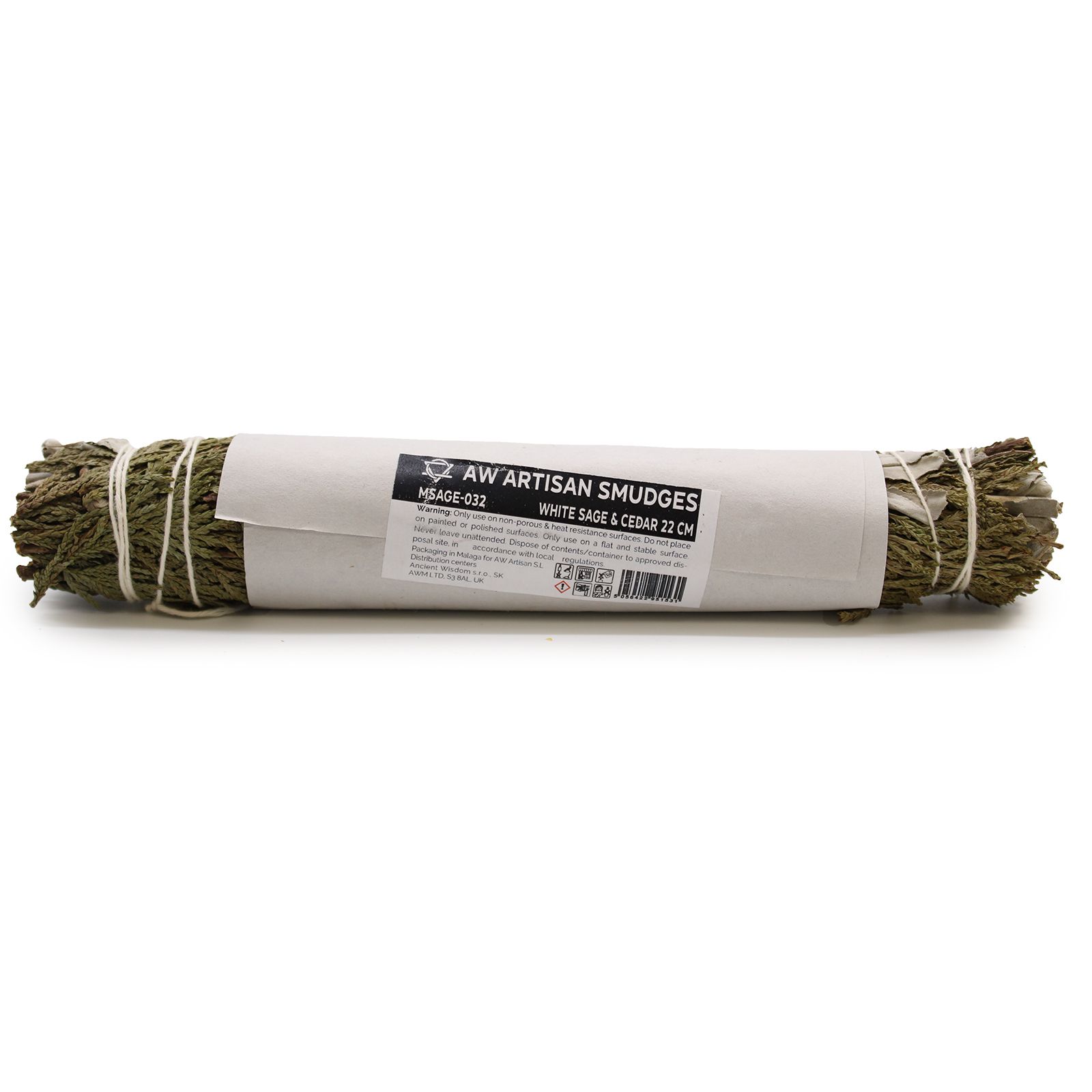 Ancient Wisdom smudge stick – White Sage & Cedar (22 cm)