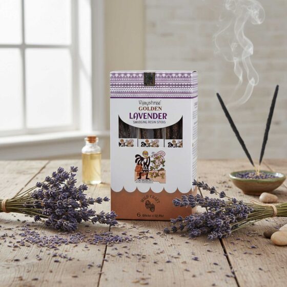Golden Smudging Resin røgelsespinde – Lavendel - Billede 2