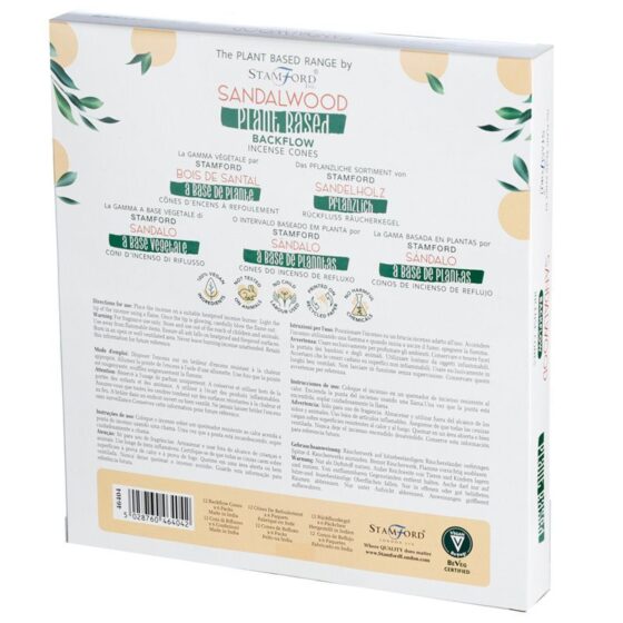 Stamford Plant Based backflow røgelseskegler – Sandalwood - Billede 2