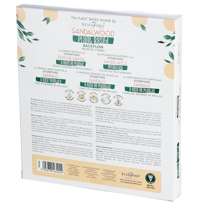 Stamford Plant Based backflow røgelseskegler – Sandalwood