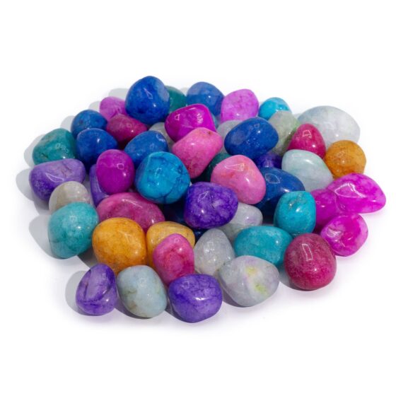 Behandlet crackle-kvarts – 1 kg (ca. 70 sten)