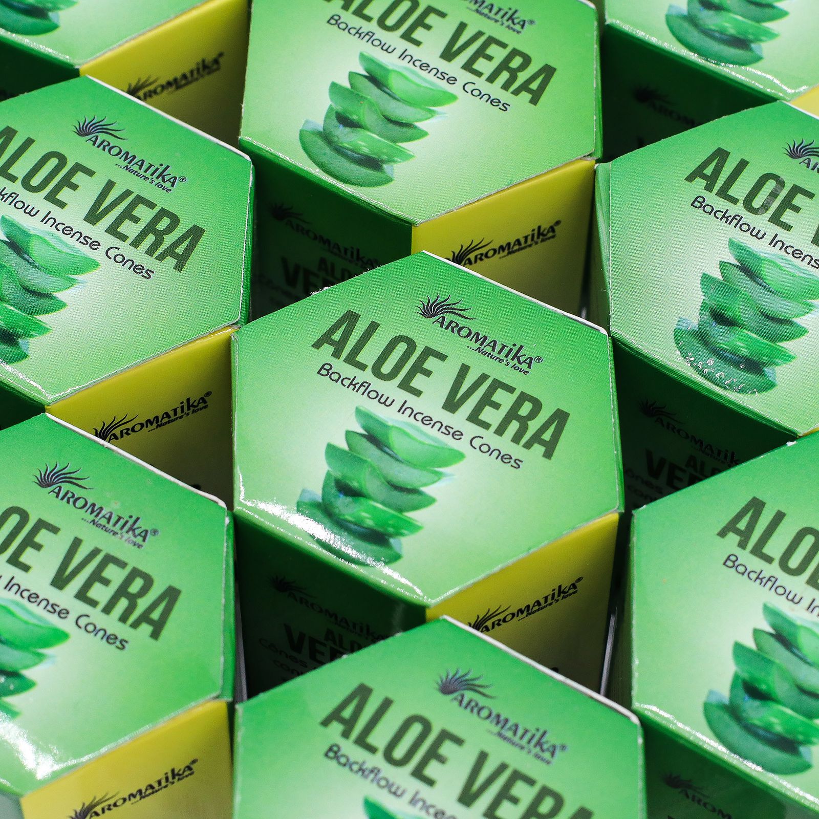 Backflow røgelseskegler – Aloe Vera (10 stk)