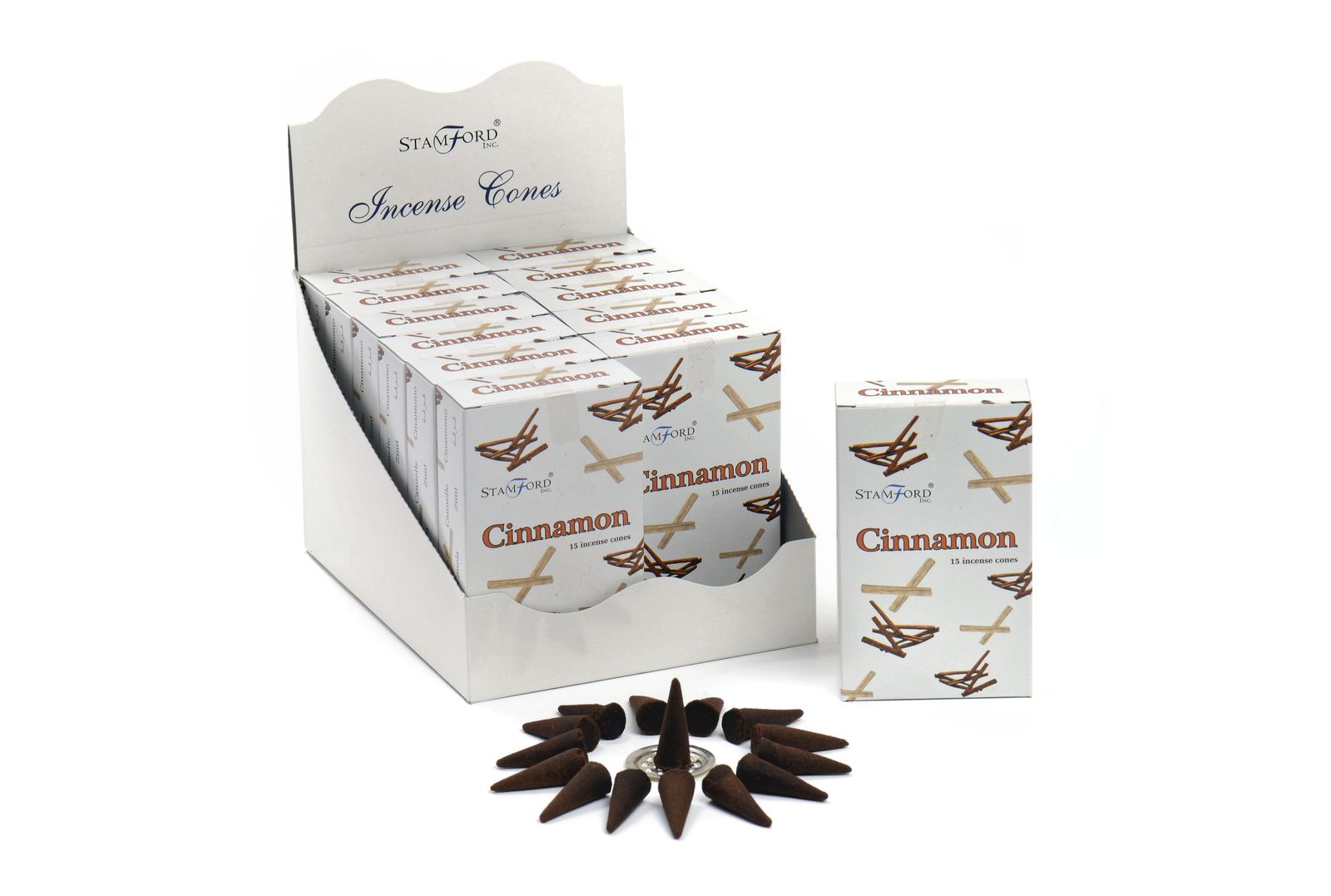 Stamford Premium røgelseskegler – Cinnamon