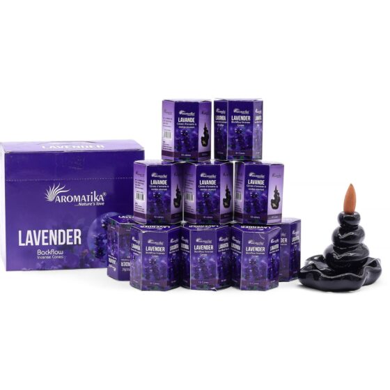 Backflow røgelseskegler – Lavender (10 stk)