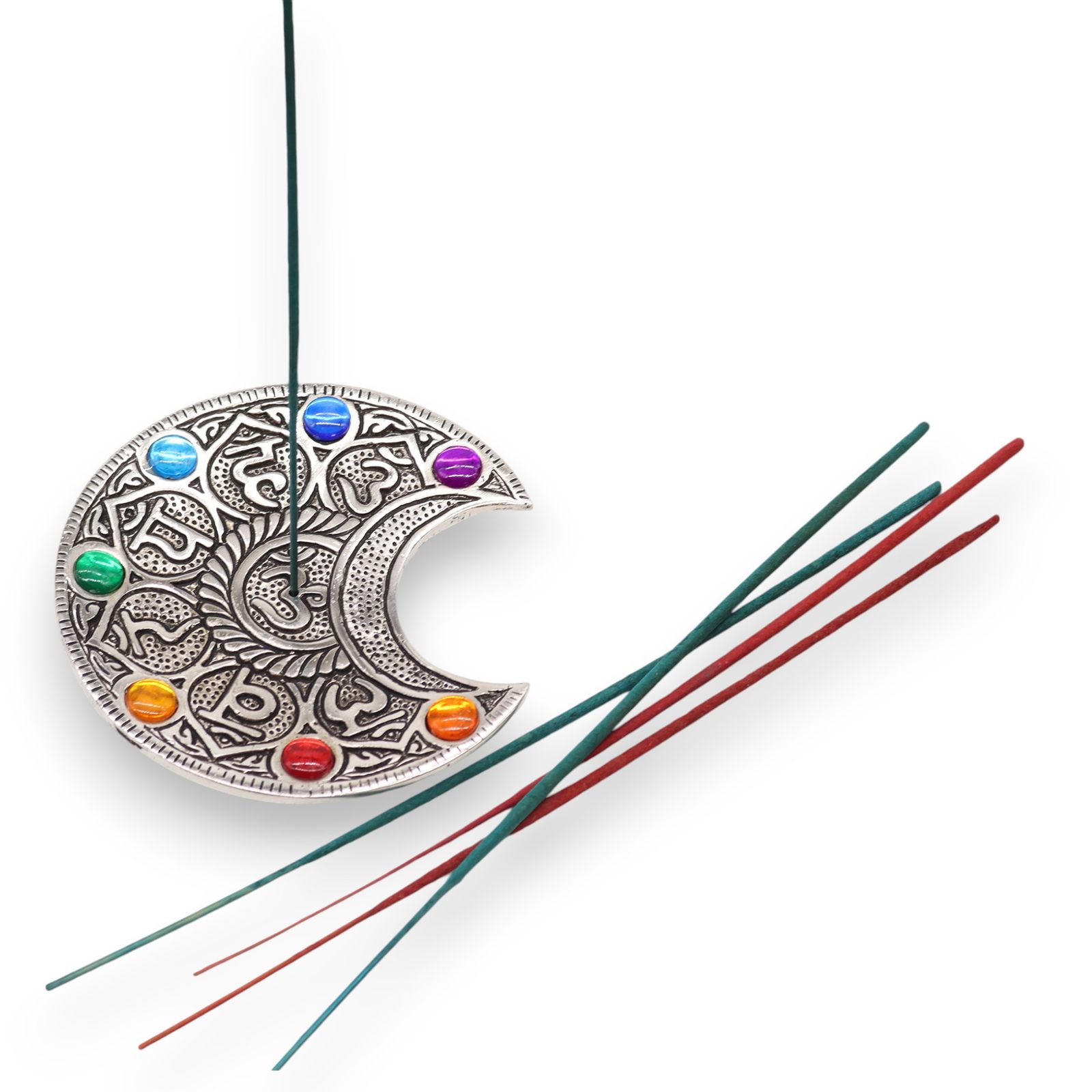 Syv Chakra røgelsesholder – Måne (11,5 cm)