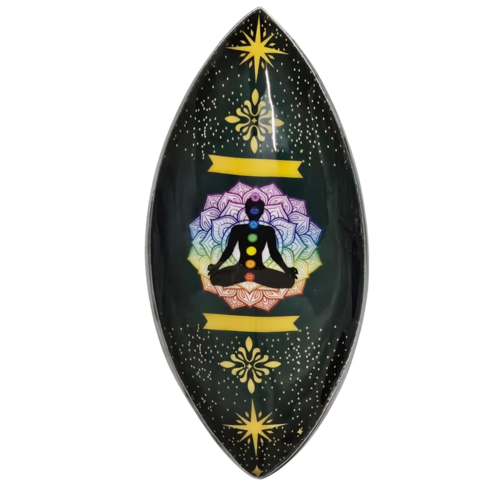 Emaljeret røgelseskål i aluminium – Lotus Buddha Chakra
