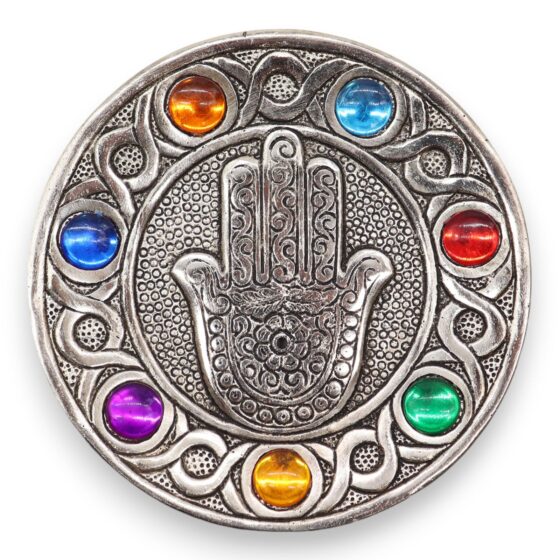 Syv Chakra røgelsesholder – Hamsa (11,5 cm) - Billede 1