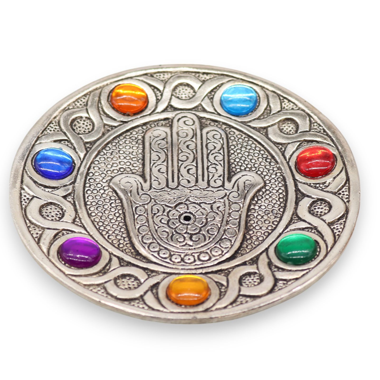 Syv Chakra røgelsesholder – Hamsa (11,5 cm)