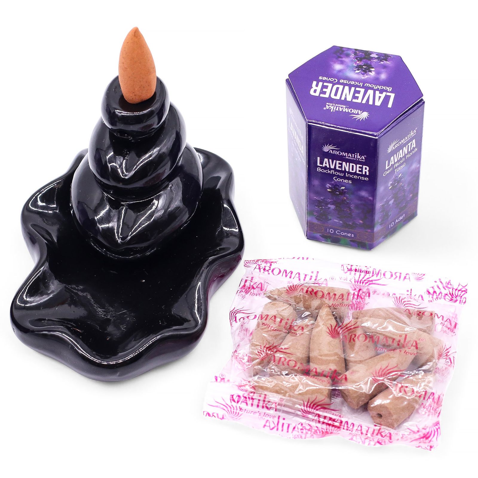 Backflow røgelseskegler – Lavender (10 stk)